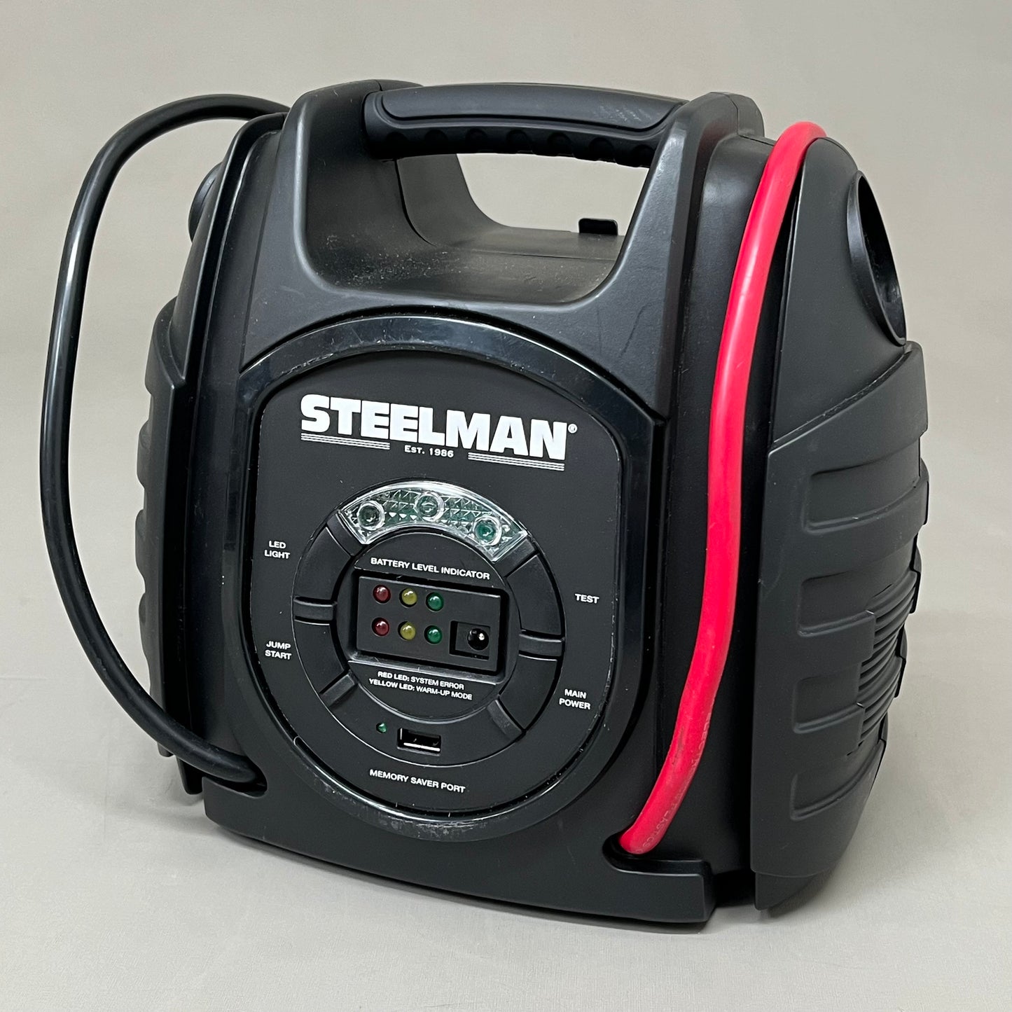 STEELMAN 600A Li-ion Jump Starter Power Bank w/ Memory Saver Cord 8Ah 96WH 60018