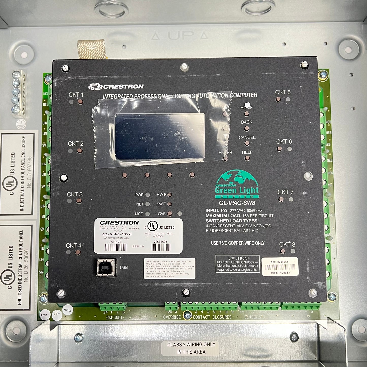 CRESTRON Green Light Integrated Switching System CL-SPACEBUILDER-GLIPACSW8