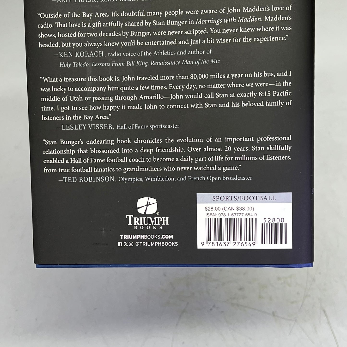 MORNINGS WITH MADDEN My Radio Life W/An American Legend By Stan Bunger Hardback