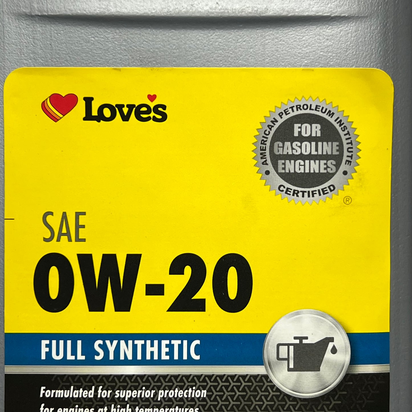 ZA@ LOVE'S (6 PACK, 1 QUART EACH) Motor Oil SAE 0W-20 Full Synthetic