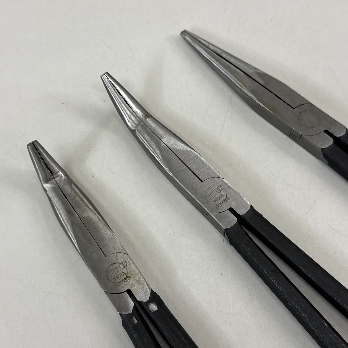 TITAN (3 Piece) Long Handle Plier Set Straight/45/90 Long Nose 16 Inch Red 60787