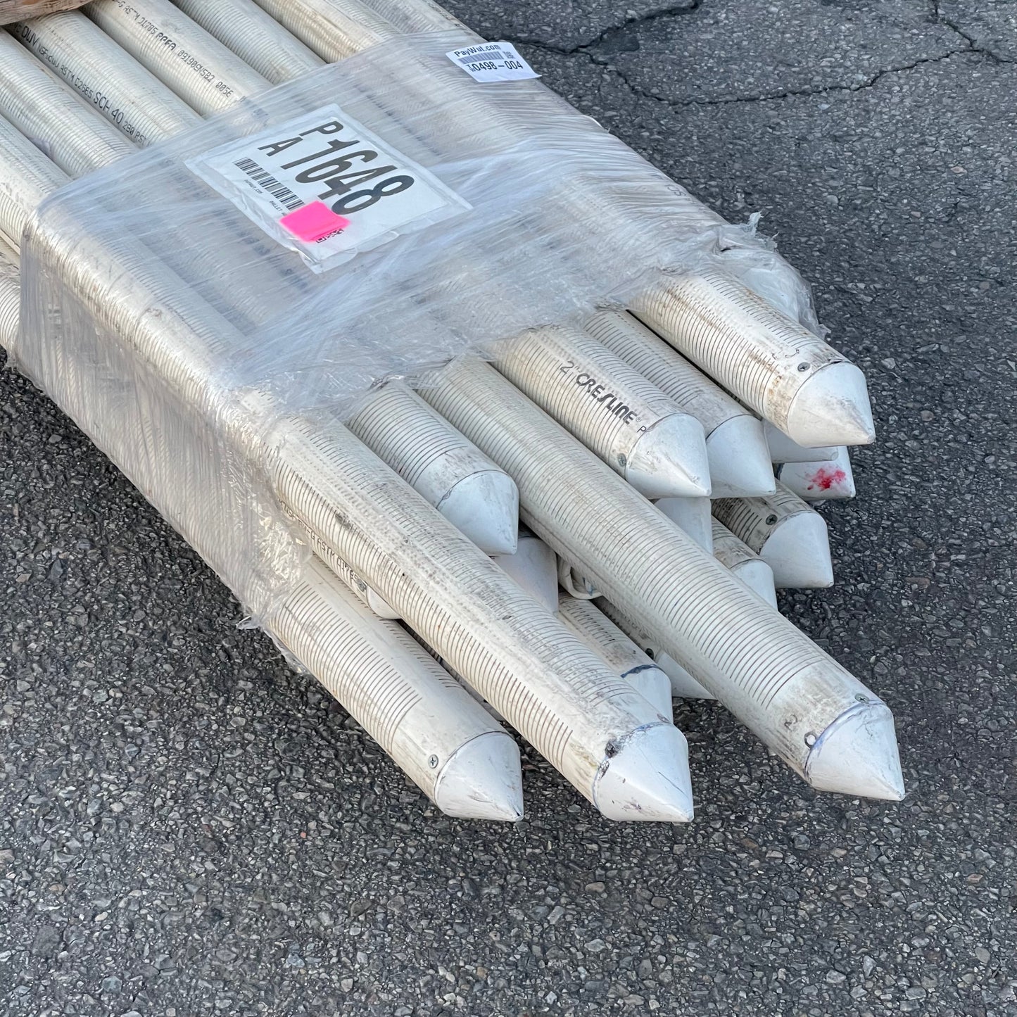 ZA@ Pallet of CRESLINE PVC Pipes 120”x2” (AS-IS)