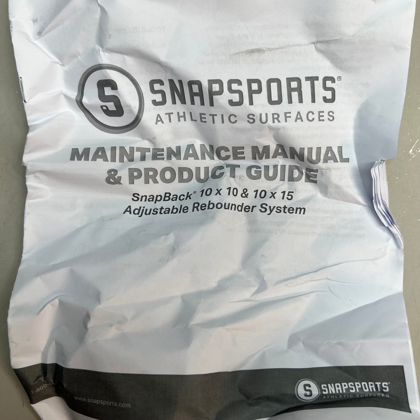 SNAPBACK Adjustable Rebounder System Sz 10” x 10” - 10” x 15”, Black (Distressed Box)