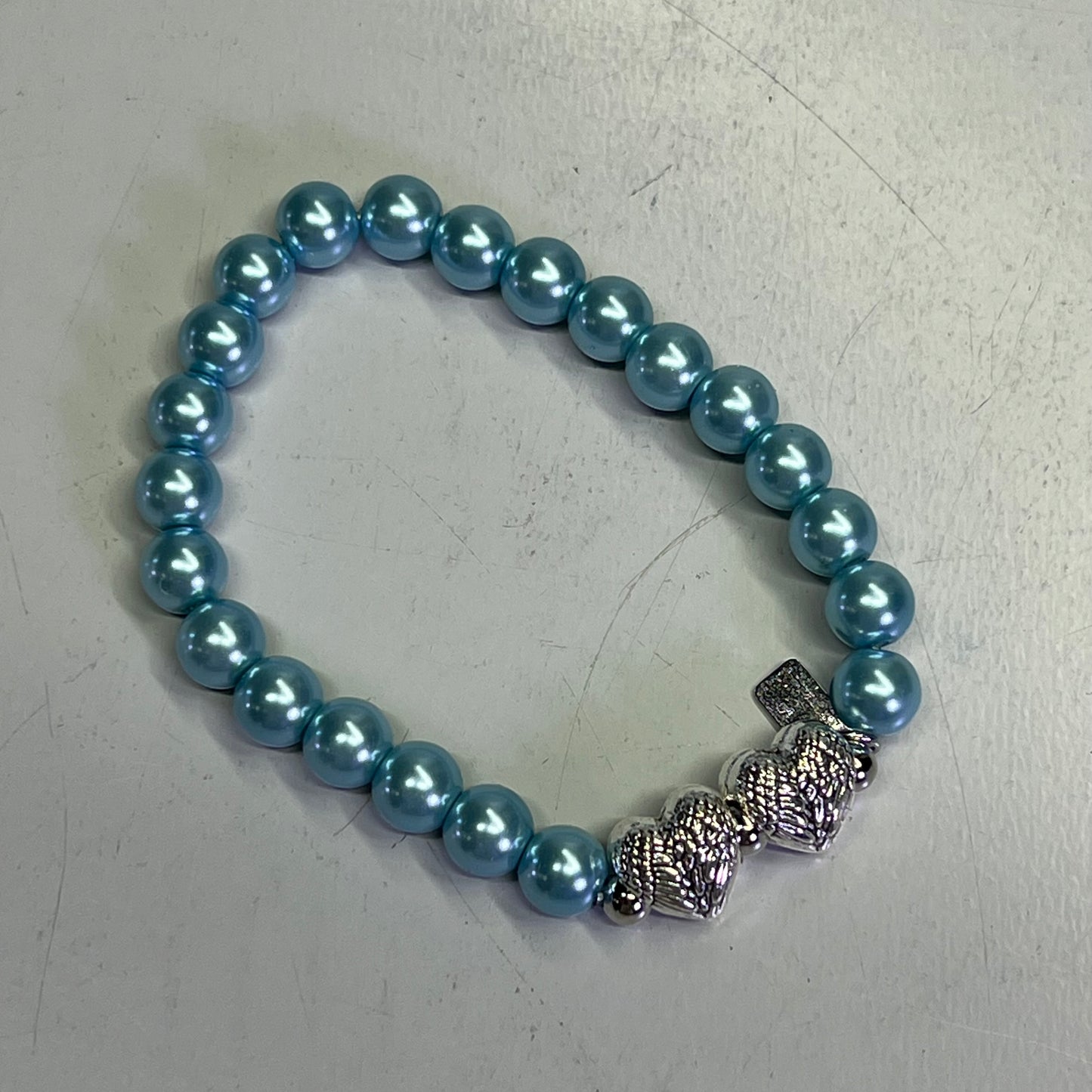 VALERIE PARR HILL Angel Wing Heart & Pearl Friendship Bracelets Average Blue