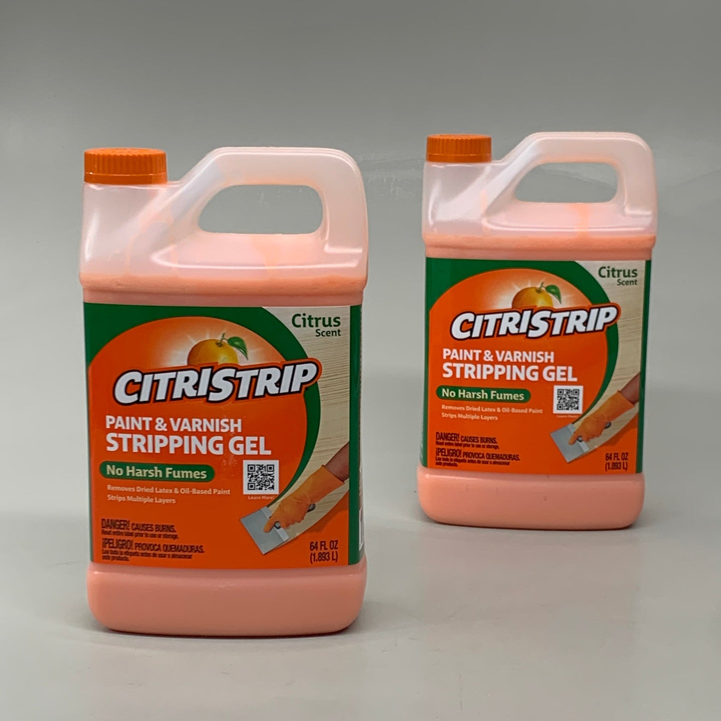 CITRISTRIP (2 PACK) Paint & Varnish Stripping Gel No Harsh Fumes 64 oz Bottle HCSG803