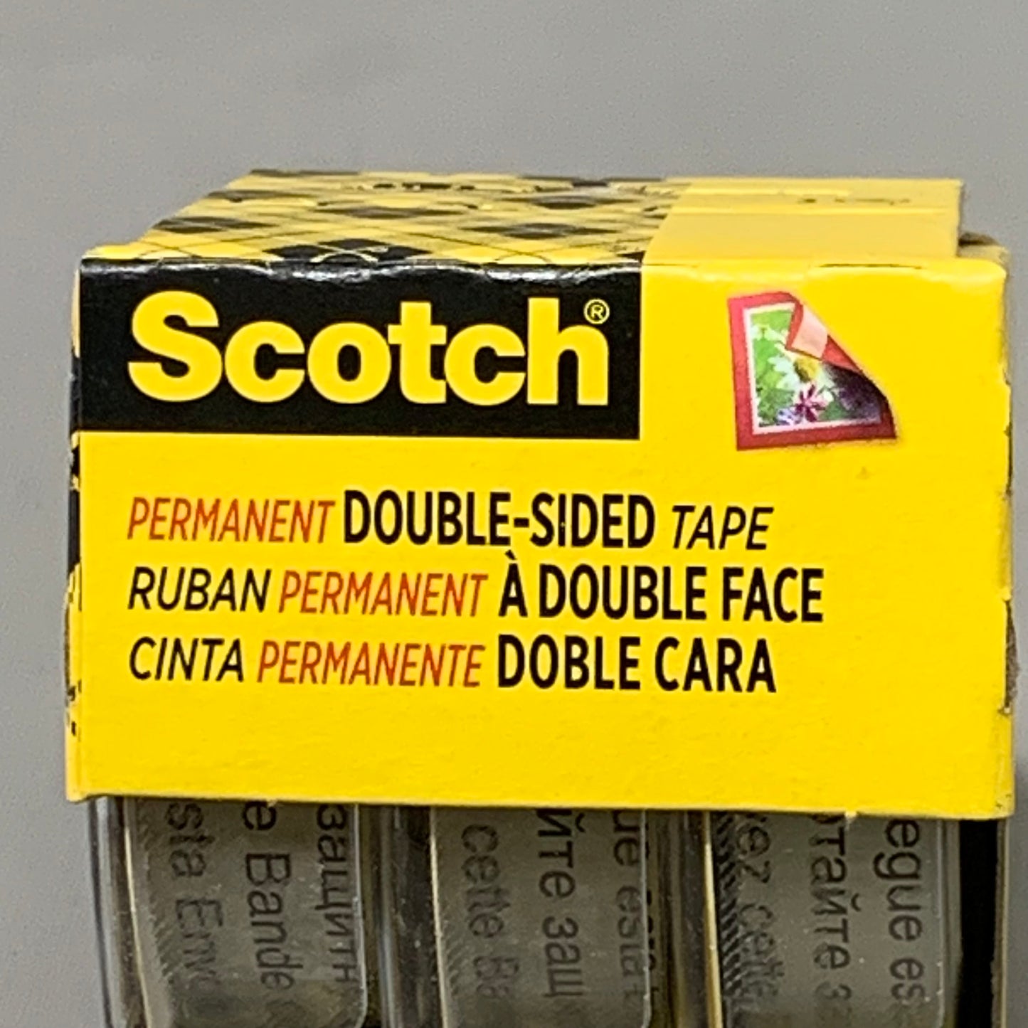 SCOTCH (2 PACK, 6 Total Rolls) Permanent Double Sided Clear Tape .5"X250" 3136-ESF