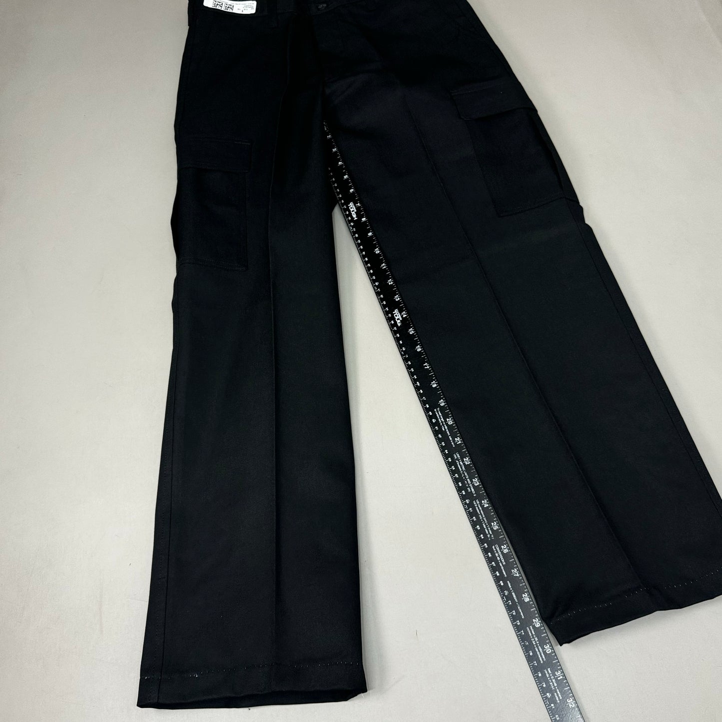 EDWARDS Button Closure Flat Front Cargo Work Pants Men's 34X34 Black 2575-O10