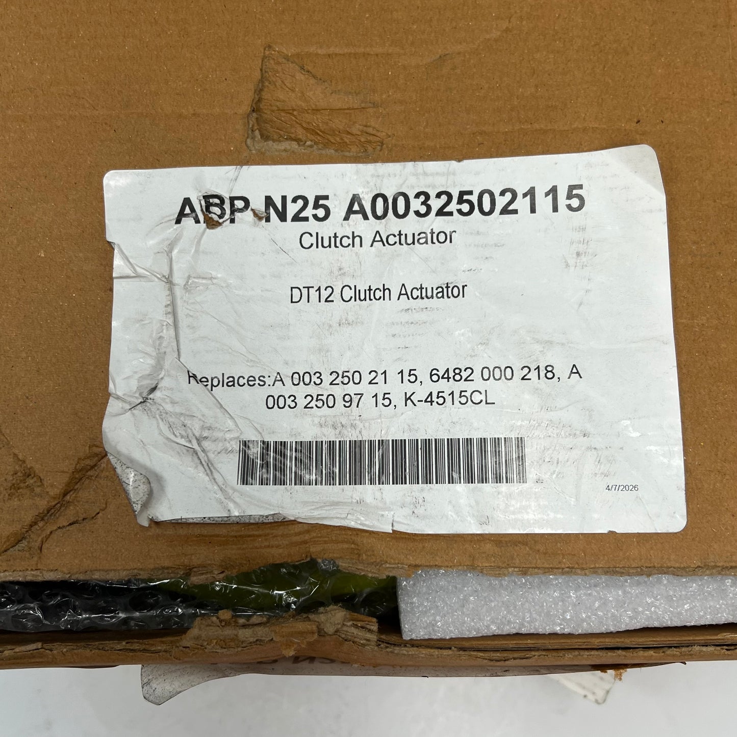 ALLIANCE  Clutch Actuator Concentric Pneumatic Clutch  N25 A0032502115