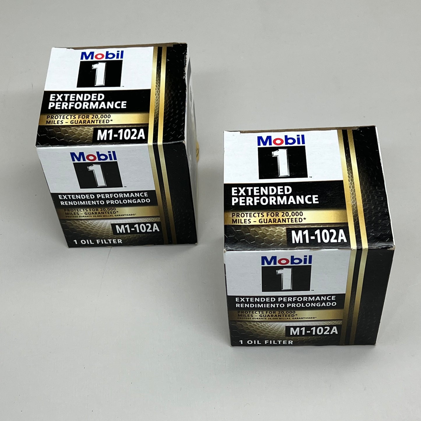 MOBIL1 (2 PACK) Extended Performance oil Filter Protects 20,000 Miles M1-102A