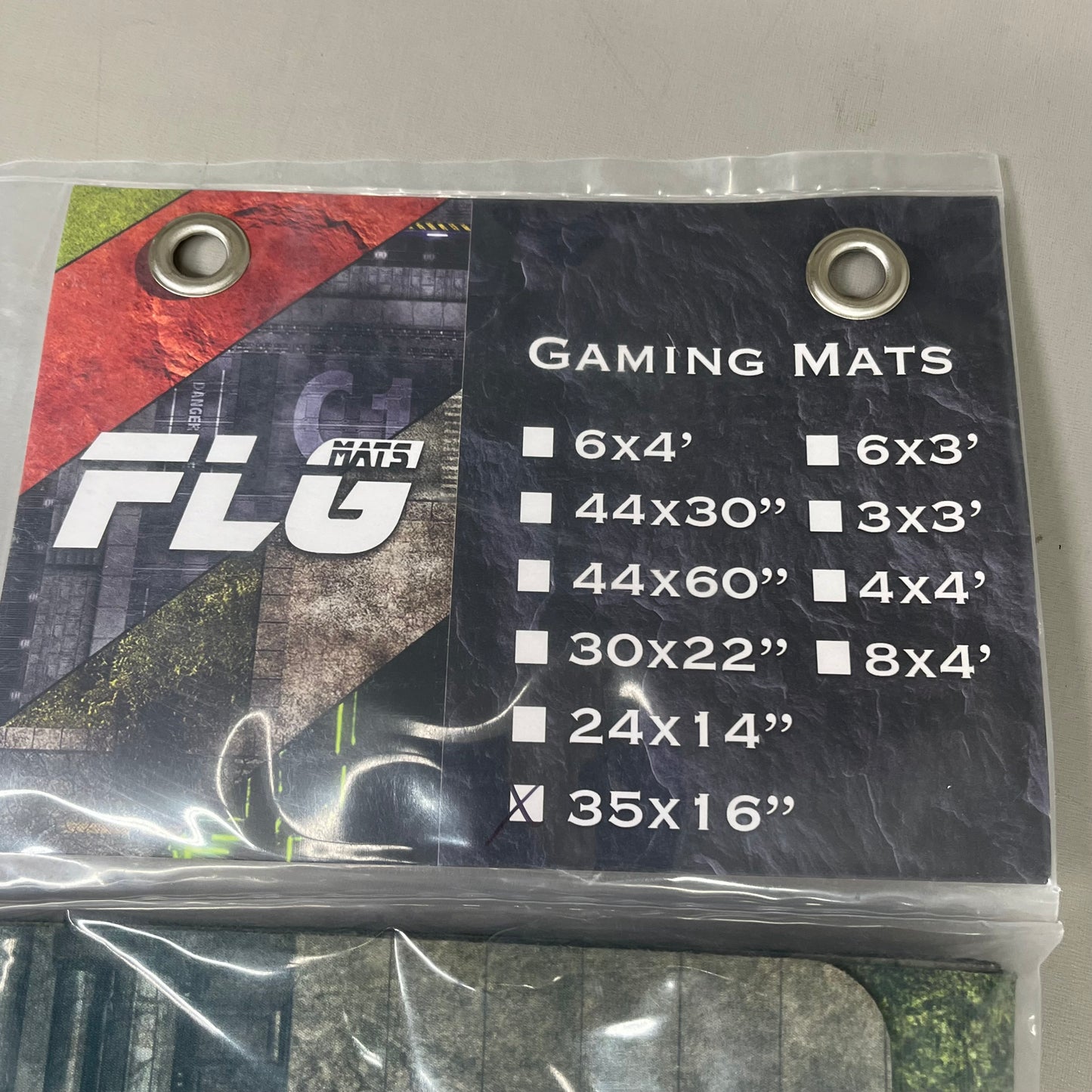 FLG MATS High Quality Gaming Mats City 1 Fabric W/ Rubber Back 35"x16"