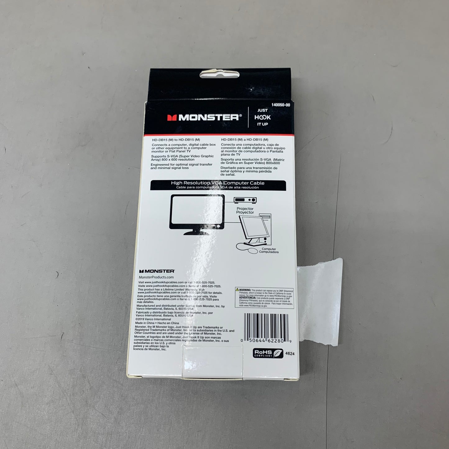 MONSTER High Resolution VGA Computer Cable 6ft Blue 140050-00