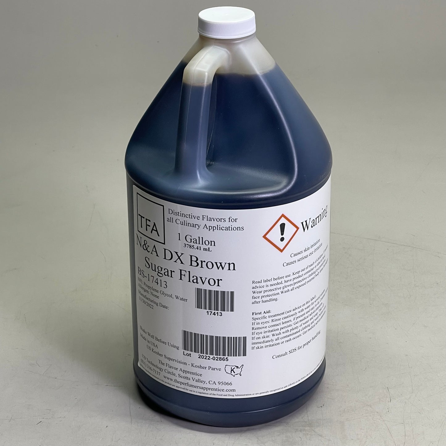 TFA N&A DX Brown Sugar Flavor Dessert & Bakery Syrup 1 Gallon BS-17413