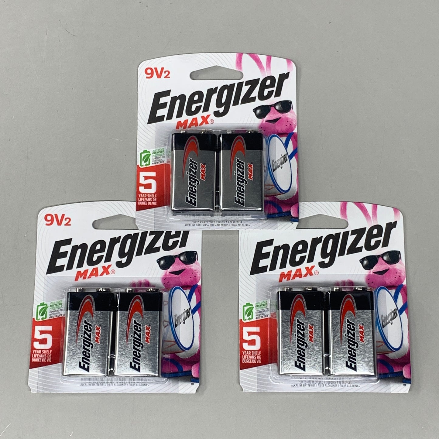 ENERGIZER MAX (3 PACK) Alkaline Battery 9 Volt General Purpose 2pk 522BP-2