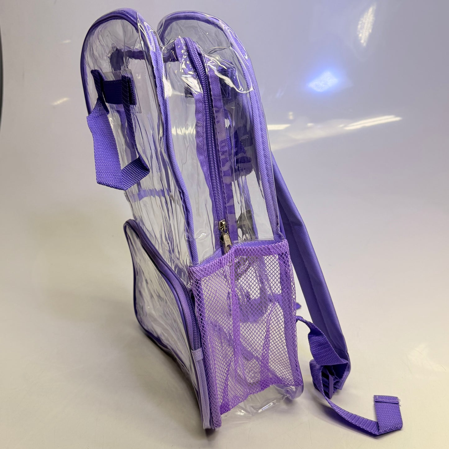 BWAP 17" Clear Plastic Backpack 17" x 12" x 6" Color Lavender BP1643
