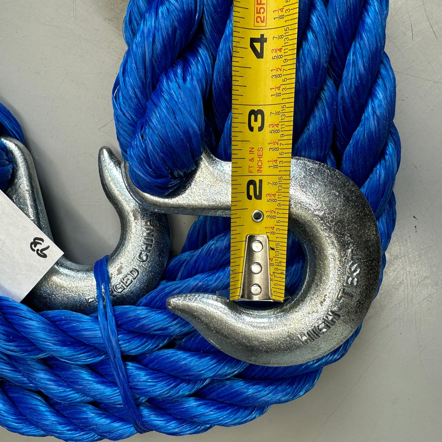 CUSTOM ROPES Tow Rope Pickups and Cars 12,500 lb Capacity Blue TO12.5