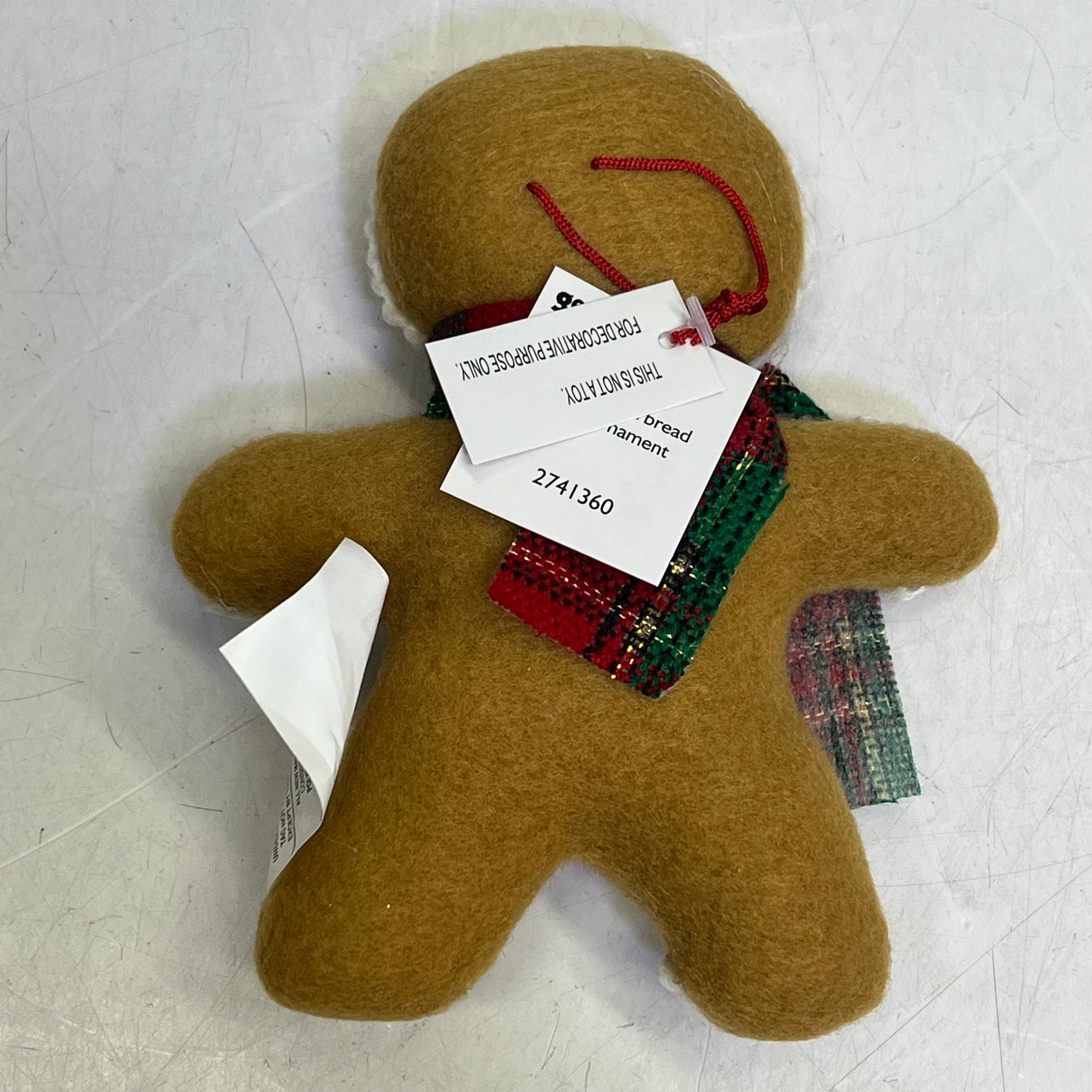 GERSON (4 PACK) Cheerful Gingerbread Girl W/ Bow Holiday Ornaments 6" 2741360