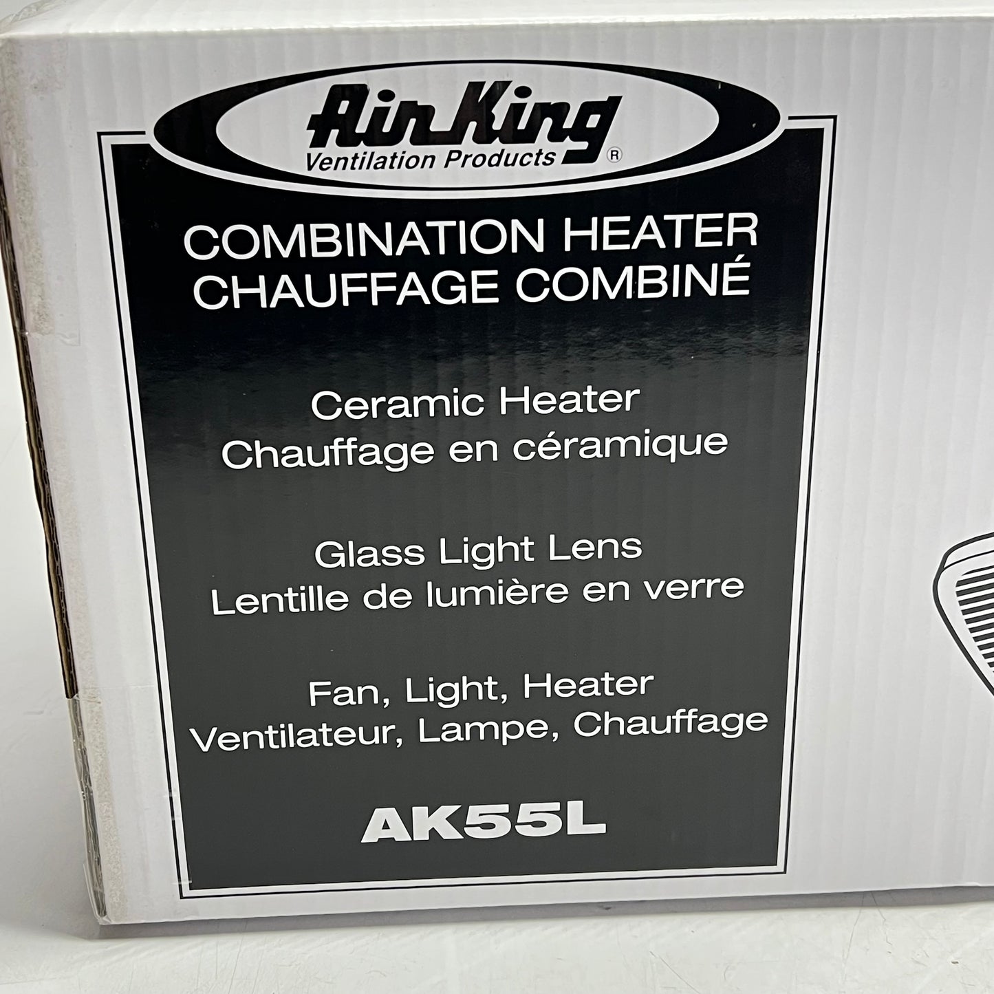 AIR KING Ceramic Combination Heating 70 CFM 5.0 Sones 1,350 Watts White AK55L