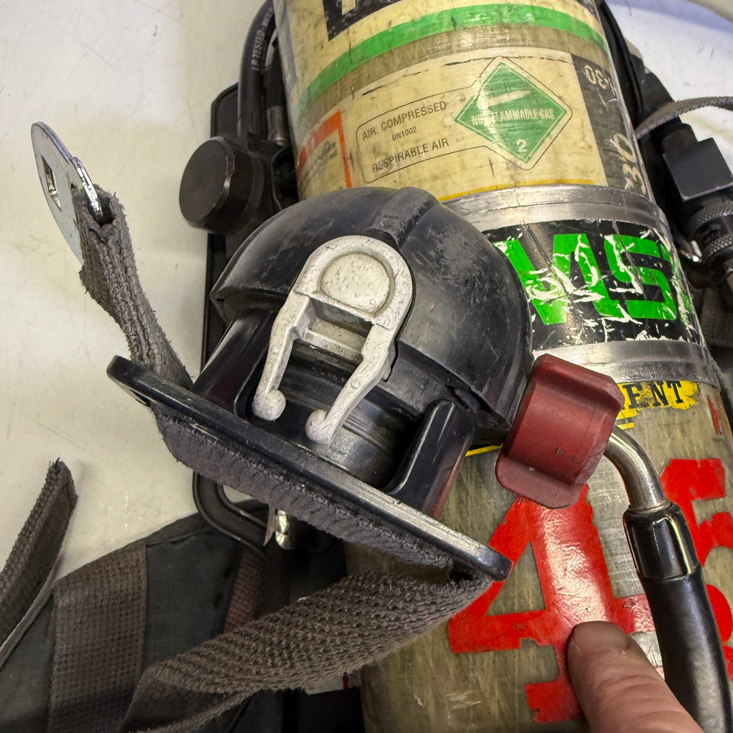 Z@ MSA (*PARTS ONLY*) FireHawk M7 SCBA Air Pack W/ Tank Firefighter Gear (AS-IS)