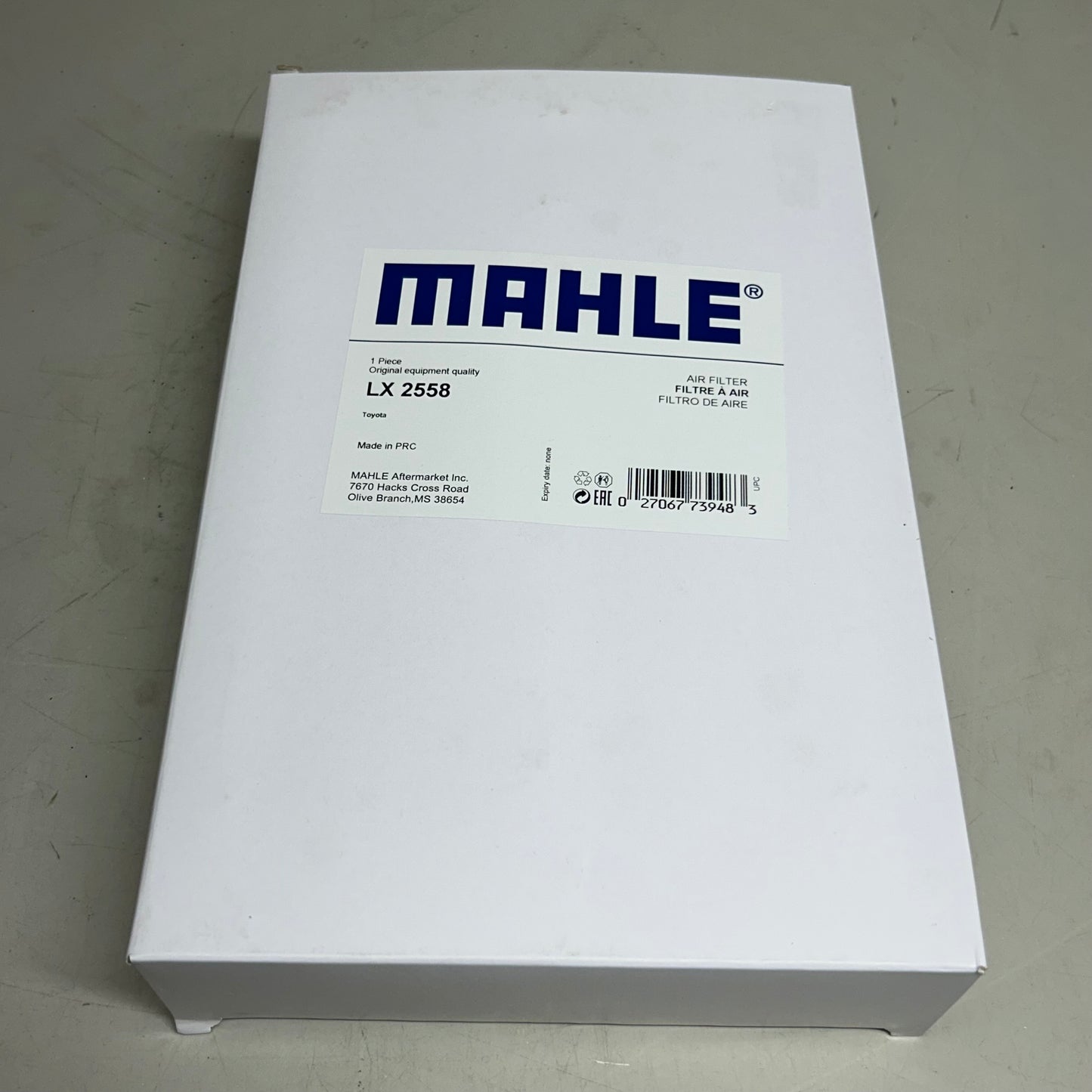 MAHLE Air Filter Replacement Part For Toyota  LX2558