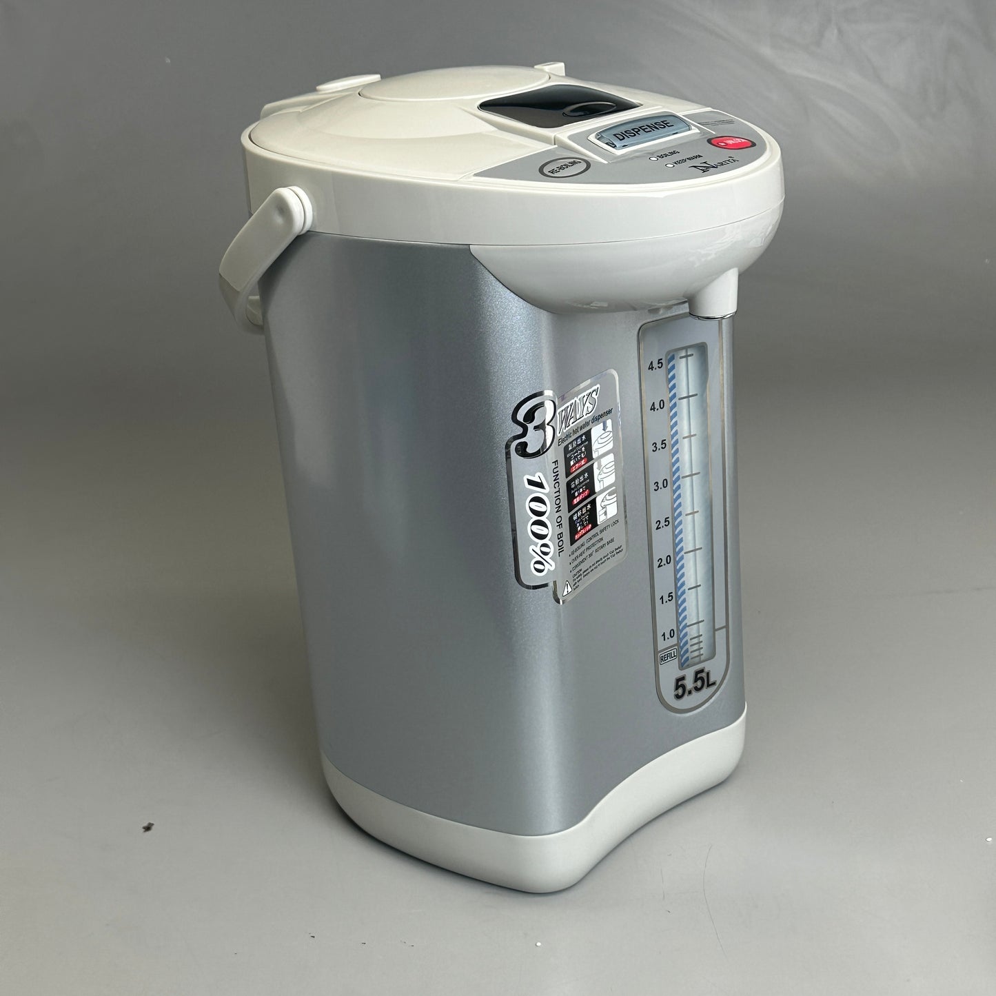 NARITA Electric Hot Water Dispenser 3 Way Dispense 5.5L Grey NP5500