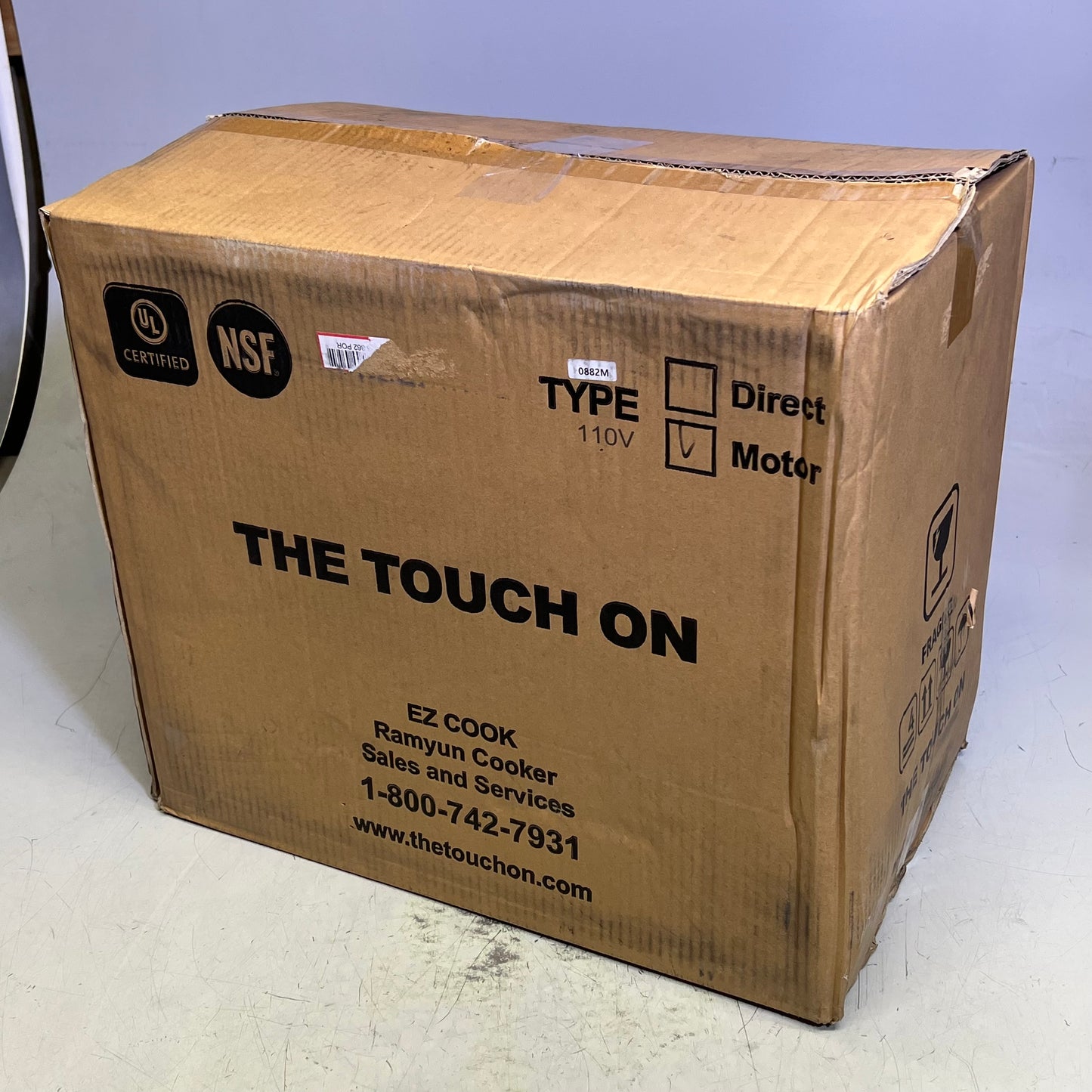 EZ COOK The Touch On Compact Ramyun Cooker Adjustable Settings White/Black H5600