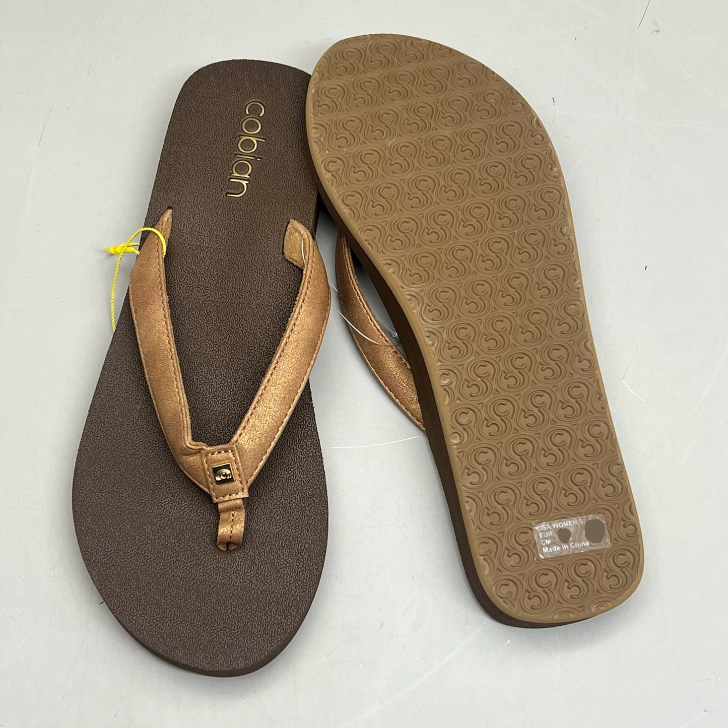 COBIAN Skinny Bounce Comfortable Synthetic Strap Women's Sz 6 Tan SKI25-230-06