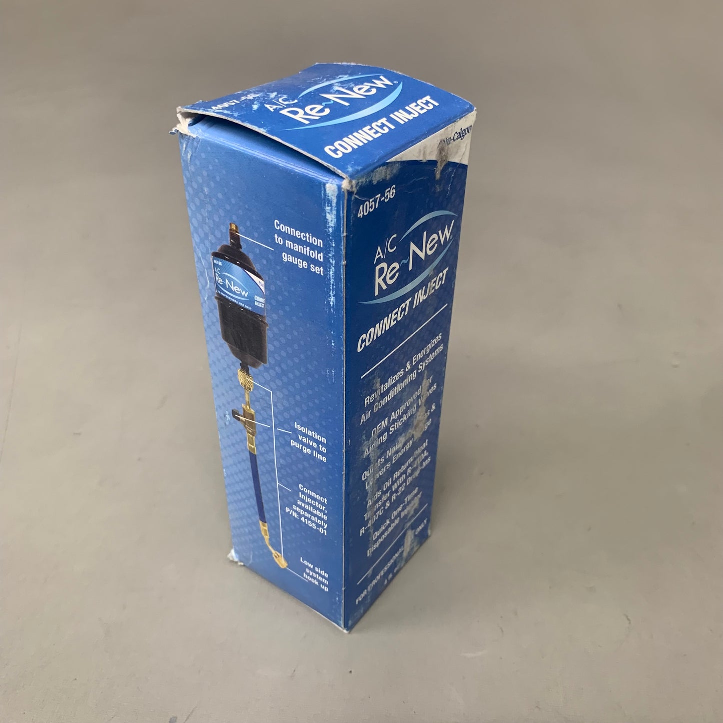 NU-CALGON A/C Re-New Connect Inject 4 FL OZ Black/Blue 4057-56 Damaged Box