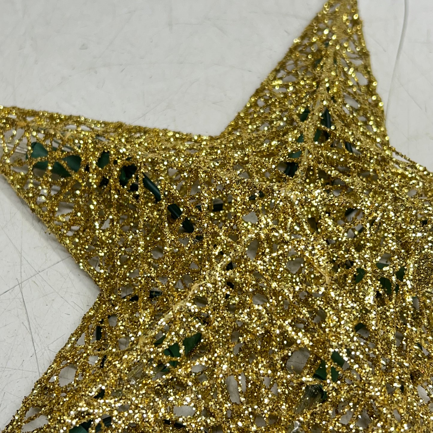 KURT S ADLER Wire Star Tree Topper Christmas Decor 9" 10 Light Gold UL0131GO
