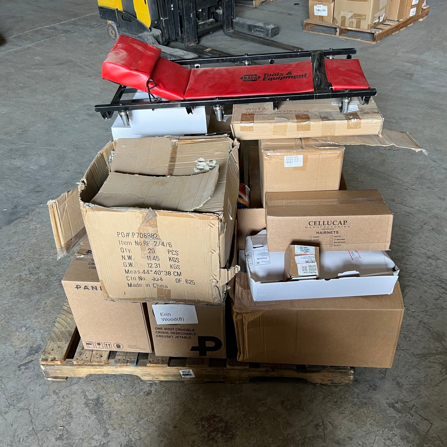 ZA@ Pallet of MIXED Battery, Underwear, Protein, Classification Folders, Adult Diapers, Cabinetry Wooden Drawer Cutlery Tray, Etc... (AS-IS)
