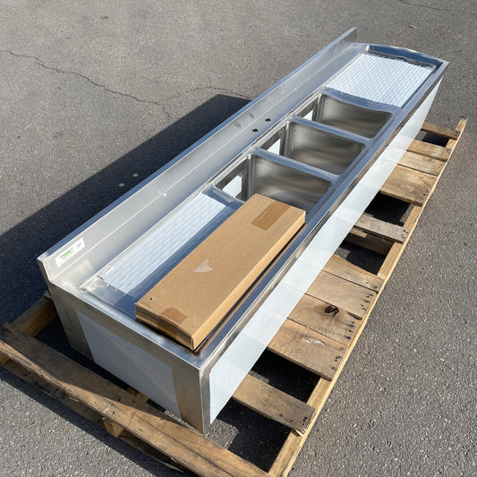 ZA@ Pallet of REGENCY Three-bowl Underbar Sink Stainless Steel 600B32184 (AS-IS)