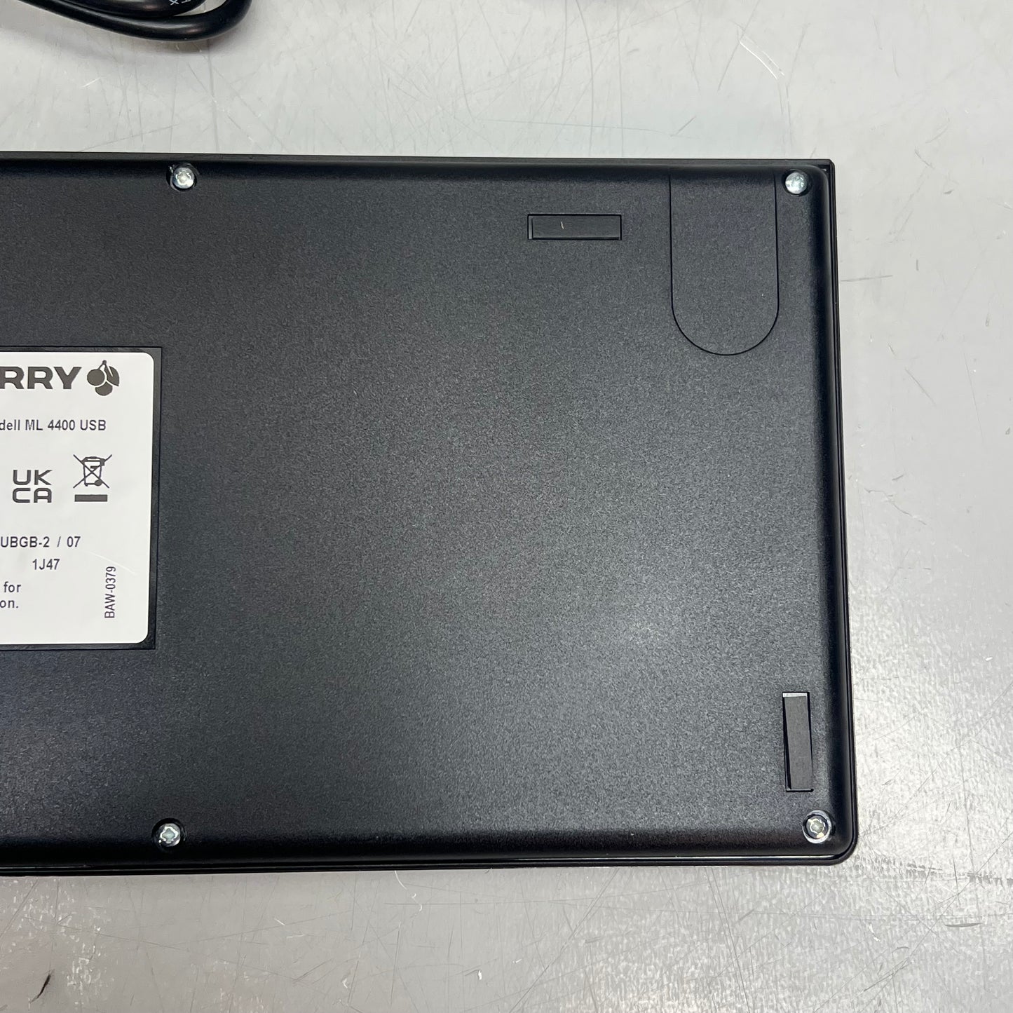 CHERRY Compact Keyboard W/ Trackball & Mouse Buttons 83 Key  Black G84-4400