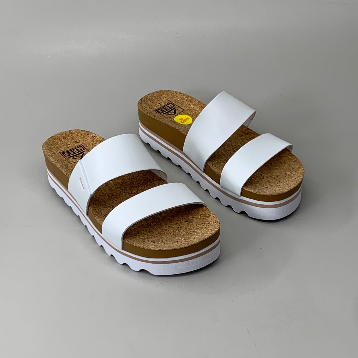 REEF Cushion Bounce Vista Hi Platform Sandal Shoes Womens Sz 6 Cloud White RF0A3YP5CLD