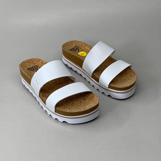 REEF Cushion Bounce Vista Hi Platform Sandal Shoes Womens Sz 6 Cloud White RF0A3YP5CLD
