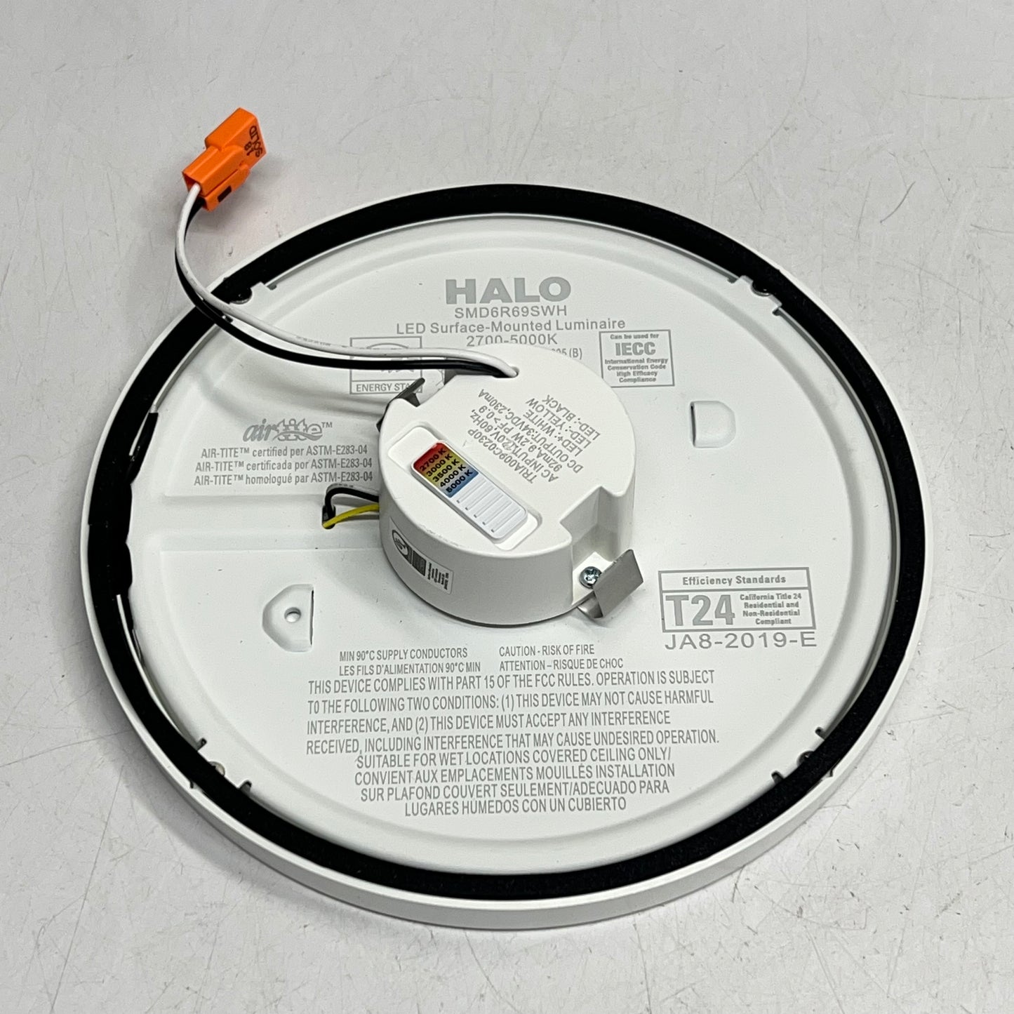 COOPER LIGHTING Halo Surface Mount Light 6" Surface Downlight 5 Color SMD6R69SWH