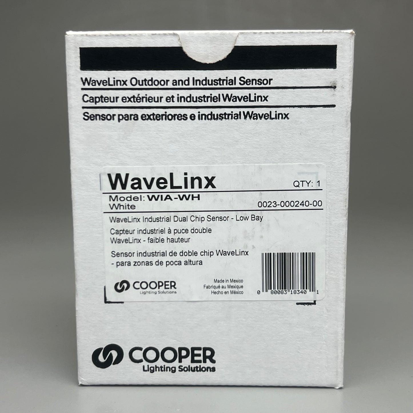 COOPER LIGHTING SOLUTIONS WaveLinx Outdoor & Industrial Duel Chip Sensor WIA—WH White