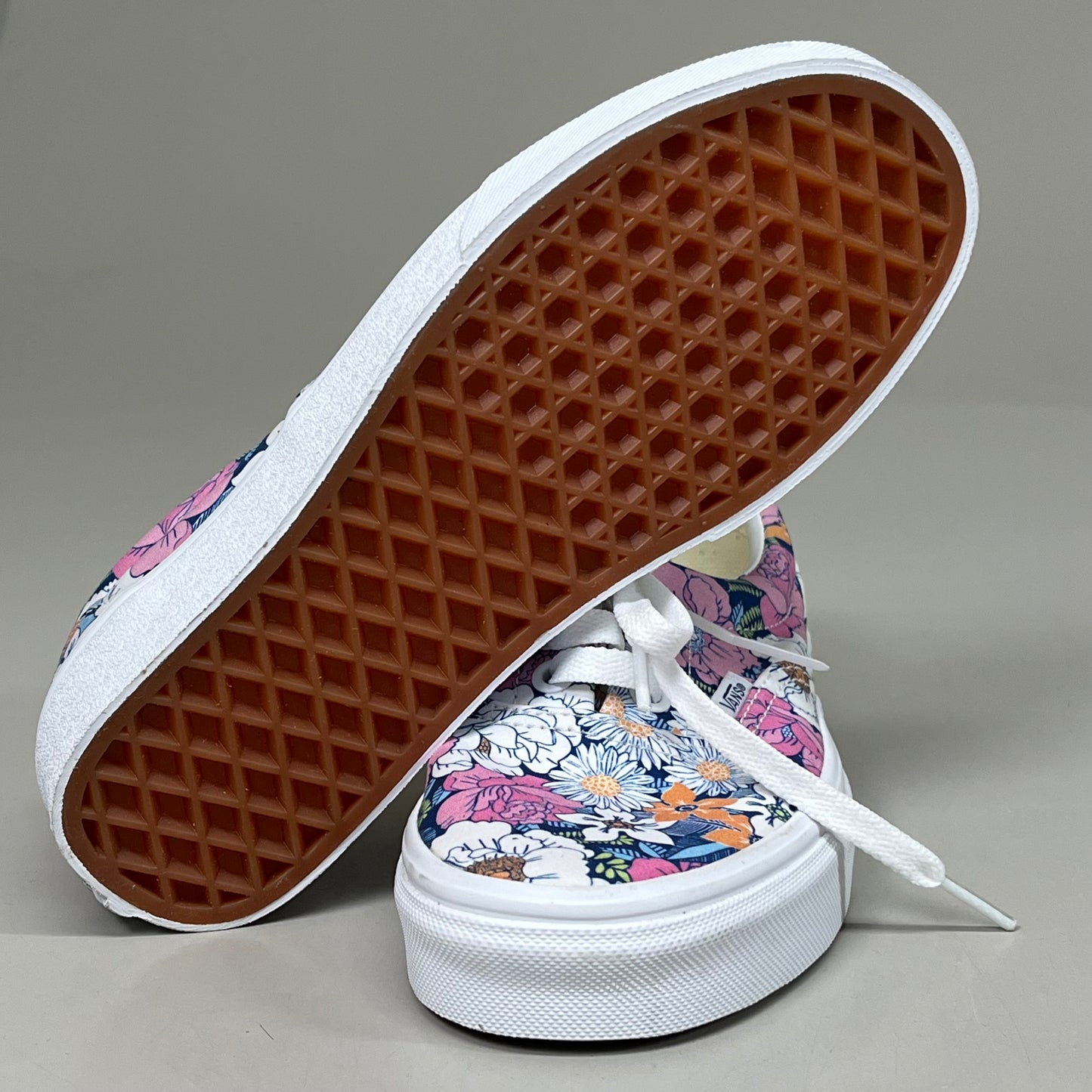 VANS Era Canvas Sneakers Women's Sz 5.0 Men's Sz 3.5 Blue & Pink Retro Floral