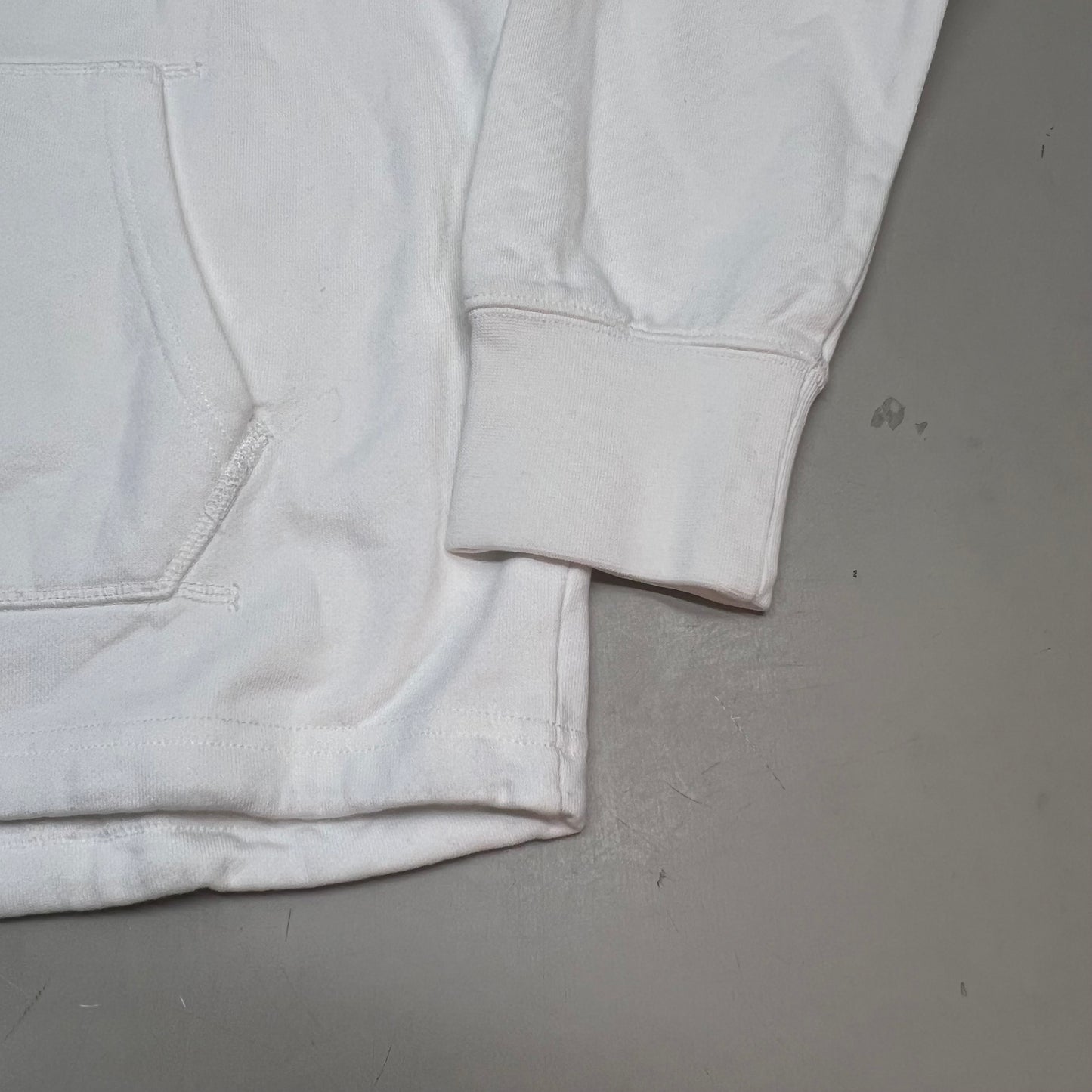 MONSTERCAT Synch Waist Hooded Pull Over Logo Hoodie Men's Sz M White/Black