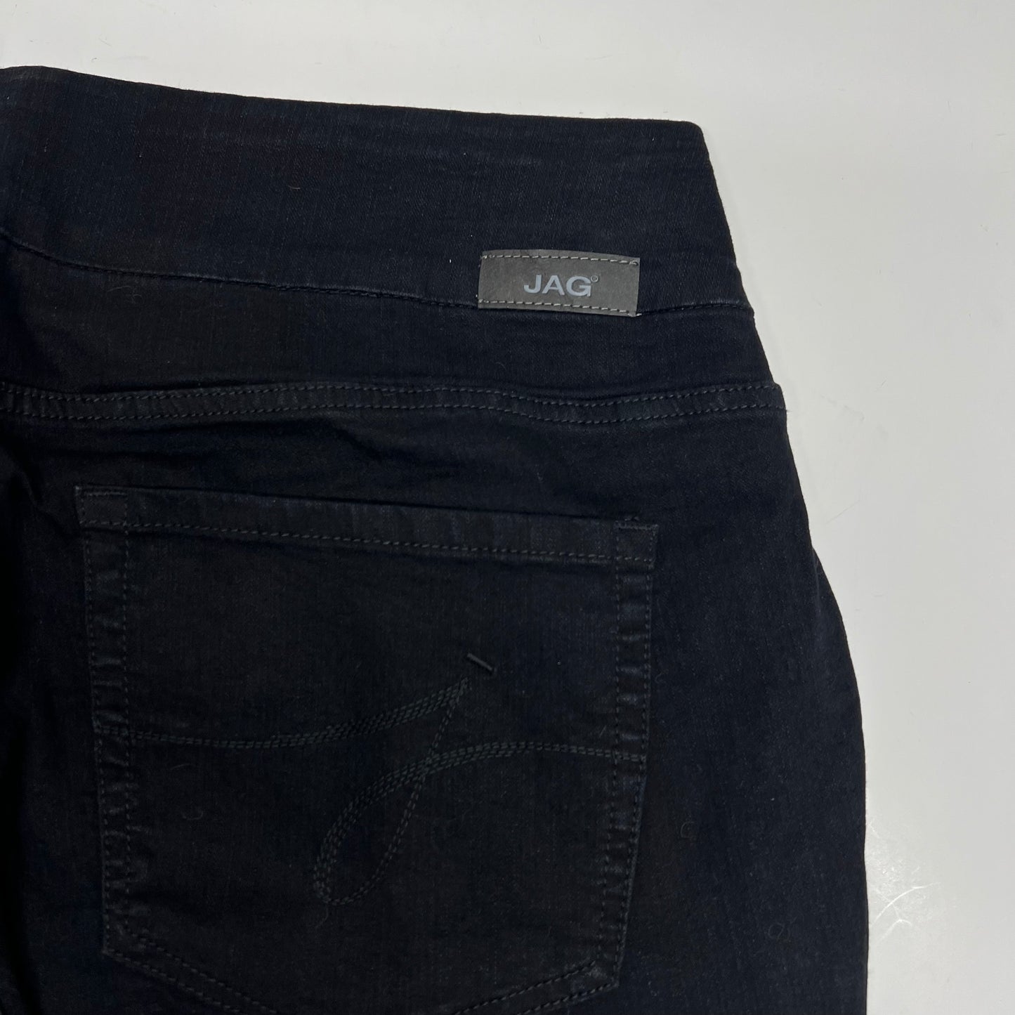 JAG Peri Straight Leg Elastic Waist Jeans Women's Sz 22W Black JE258190BKVD