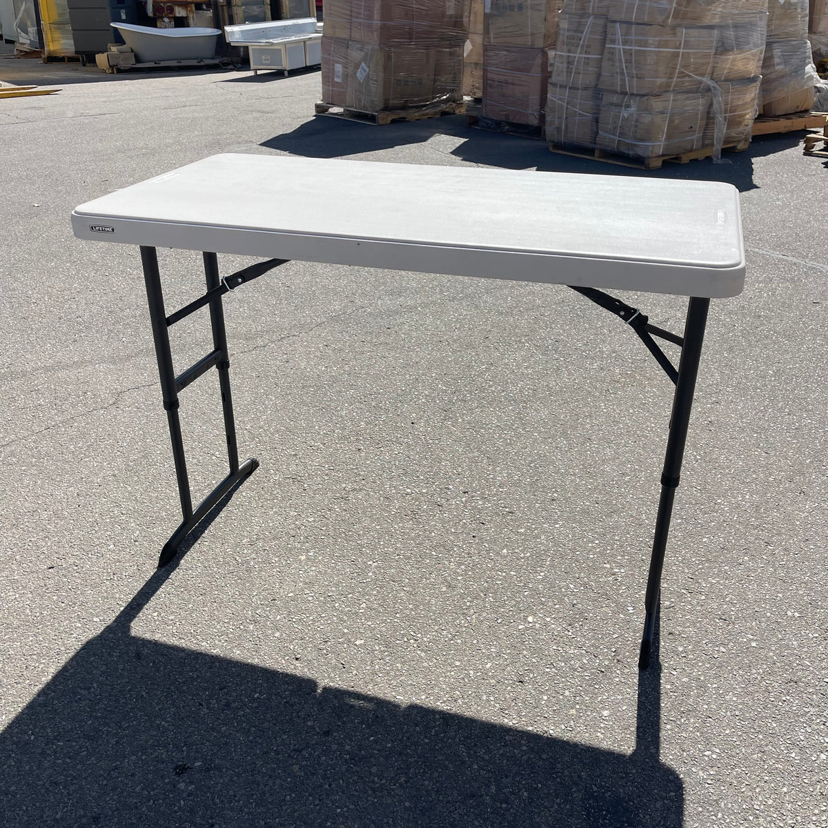 LIFETIME Commercial Adjustable Height Table 4'x2' White 80387