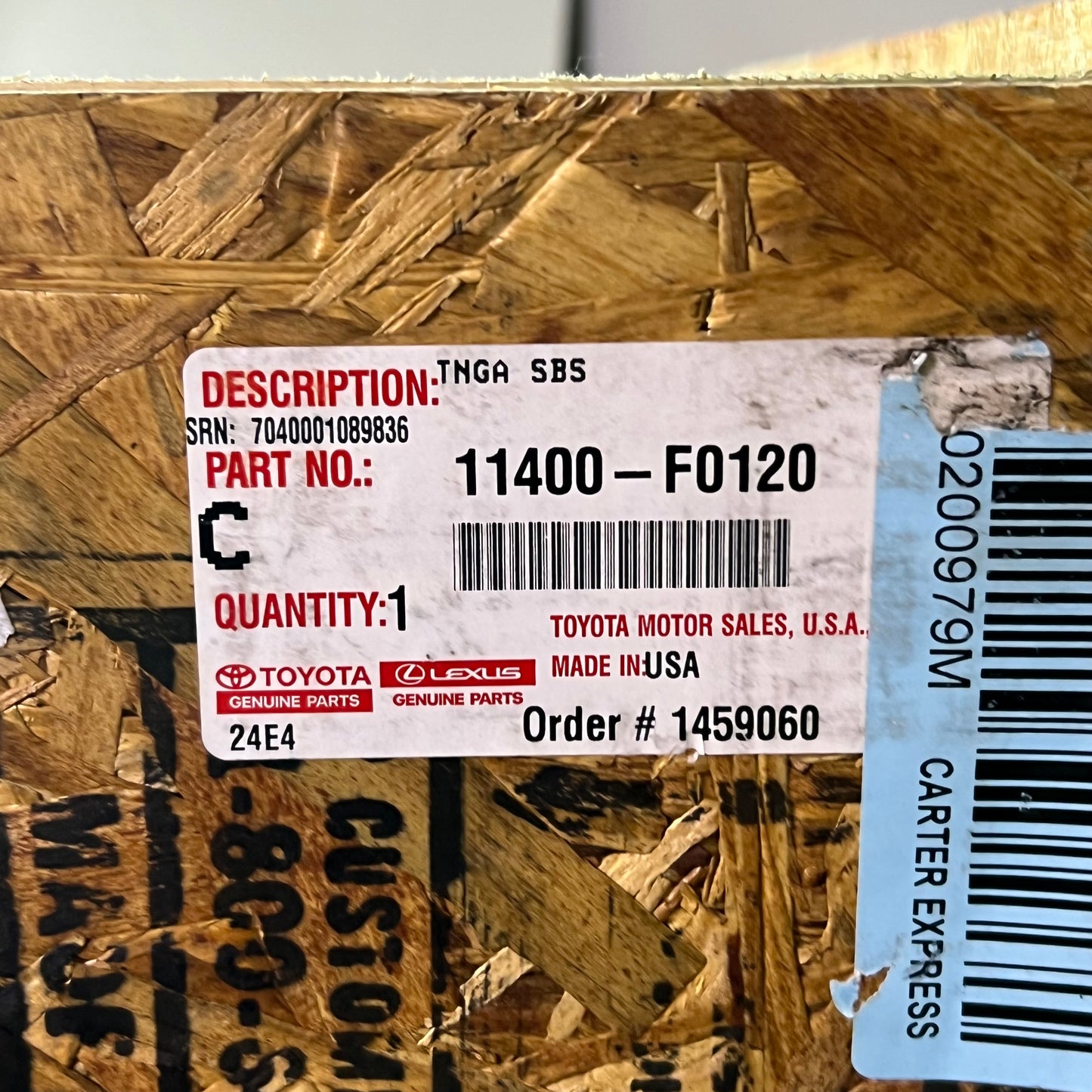 TOYOTA MOTOR Short Block Grey 11400-F0120 (AS-IS, Used)