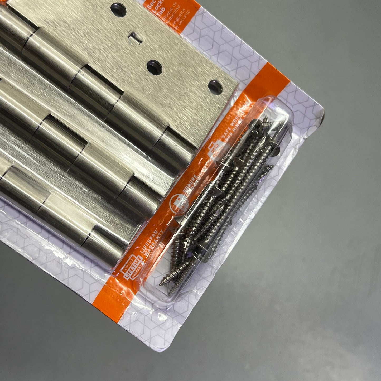 ZA@ NATIONAL HARDWARE (SET OF 3) Flush Removable Pin Steel Door Hinge W/ Hardware 55lb Satin Nickel N830-404