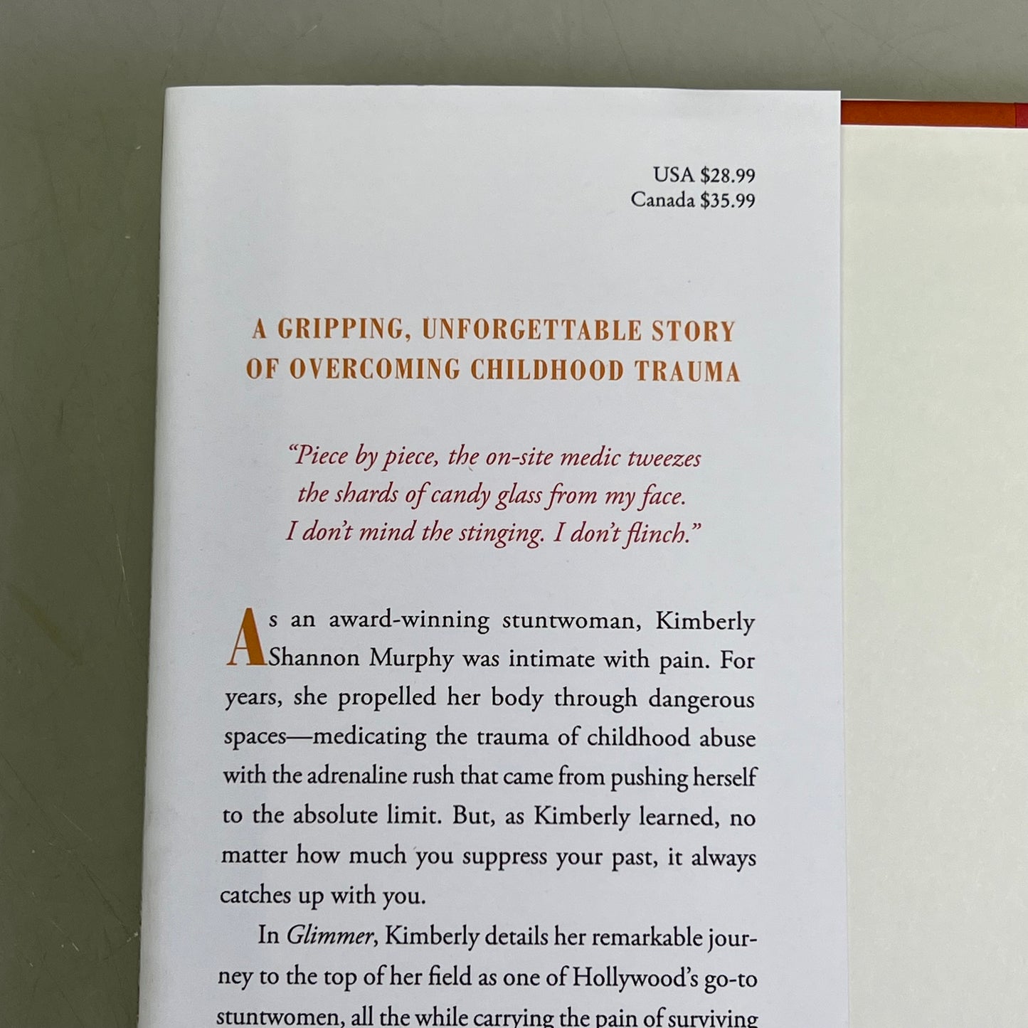 GLIMMER A Child Abuse, Memoir & Women's Biography By Kimberly Shannon Murphy