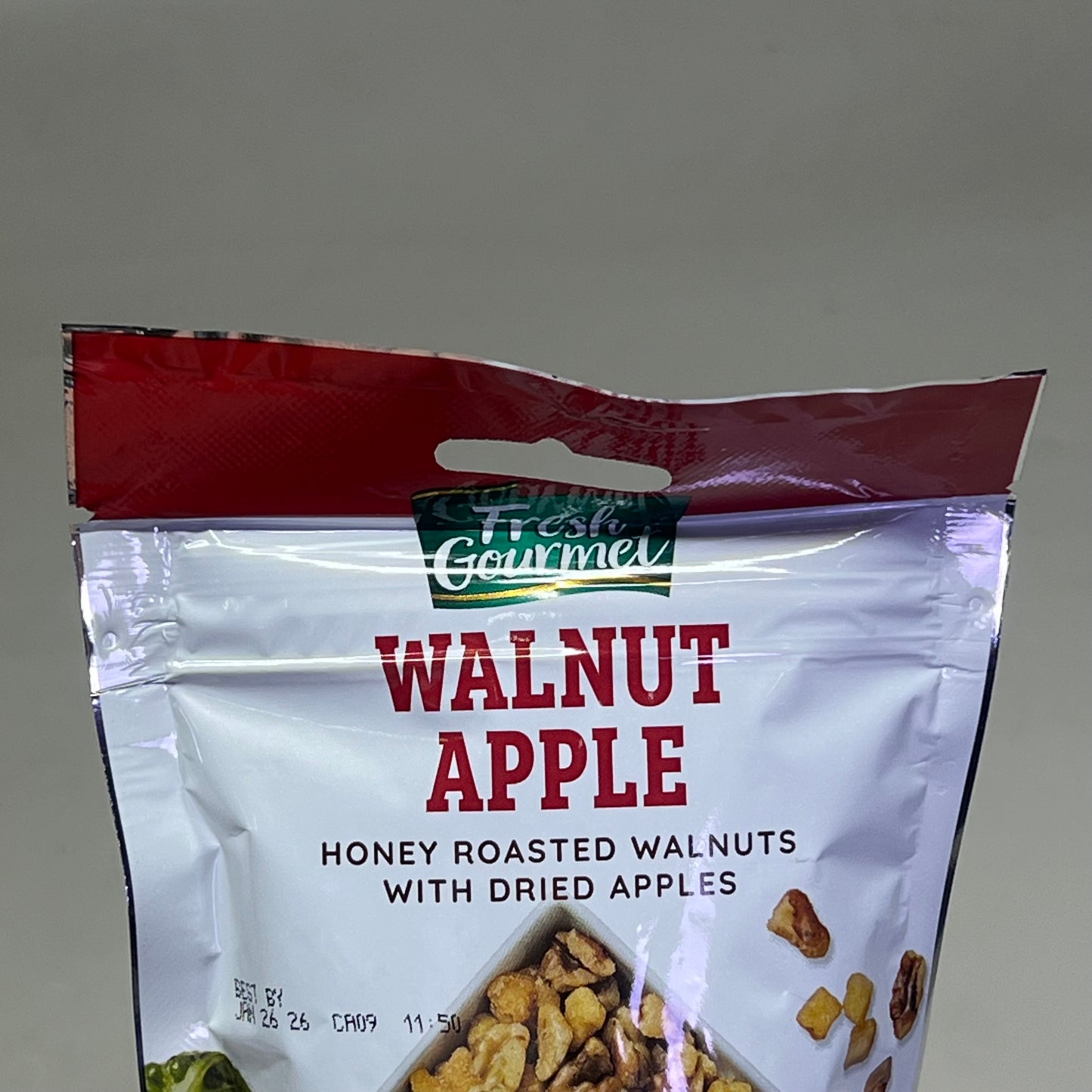 FRESH GOURMET (9 PACK) Honey Roasted Walnut & Dried Apple Topping  3 oz BB 01/26