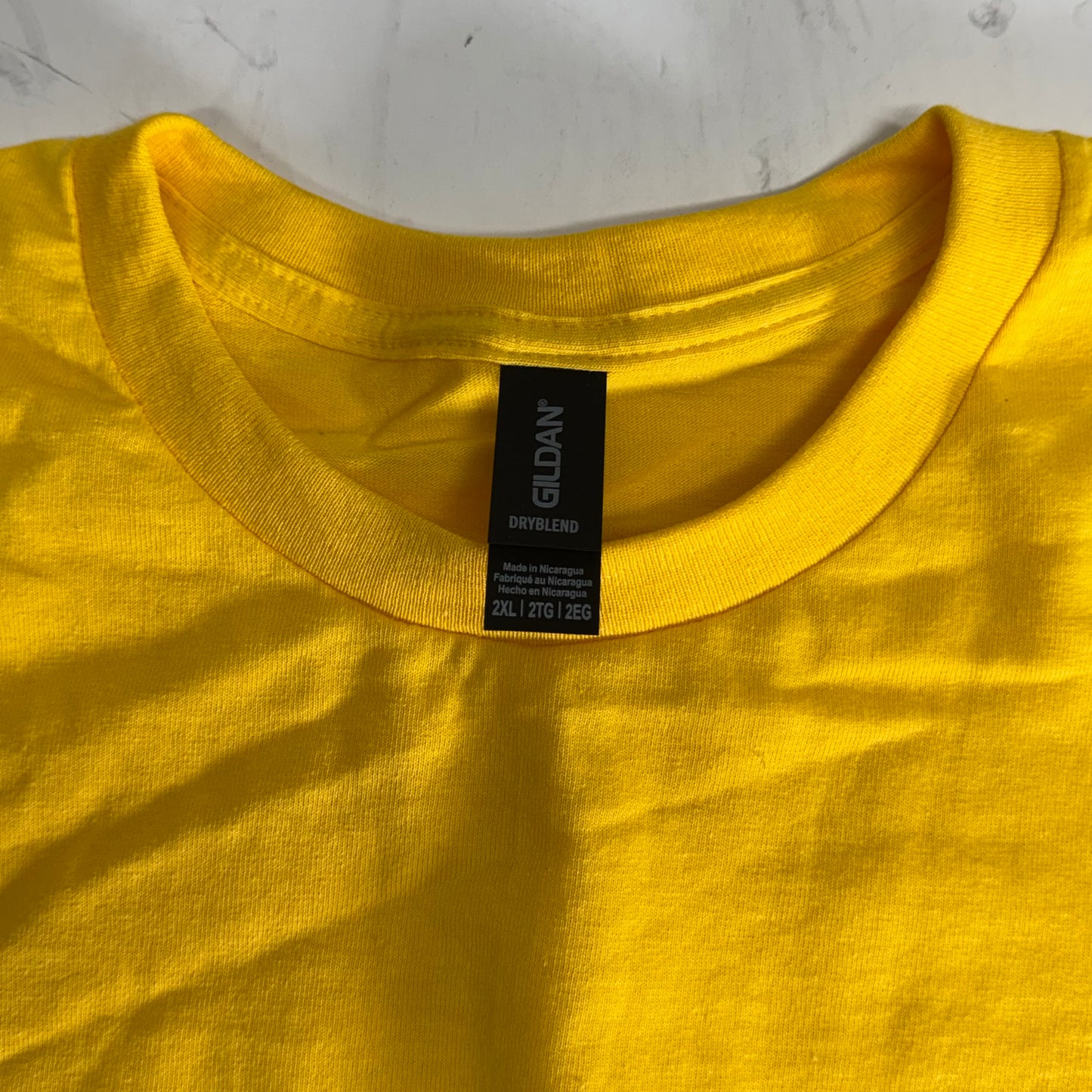 ZA@ GILDEN (12 PACK) Unisex Heavy Cotton T-shirts Short Sleeve Unisex Sz 2XL Yellow