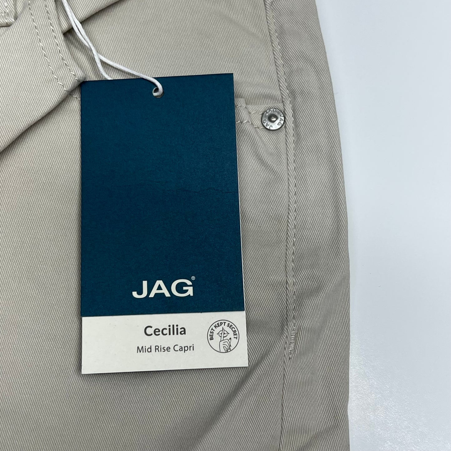 JAG Cecelia Crop Pant Mid-rise Women's Sz 2P 22" Inseam Cecilia JP4314TWL616