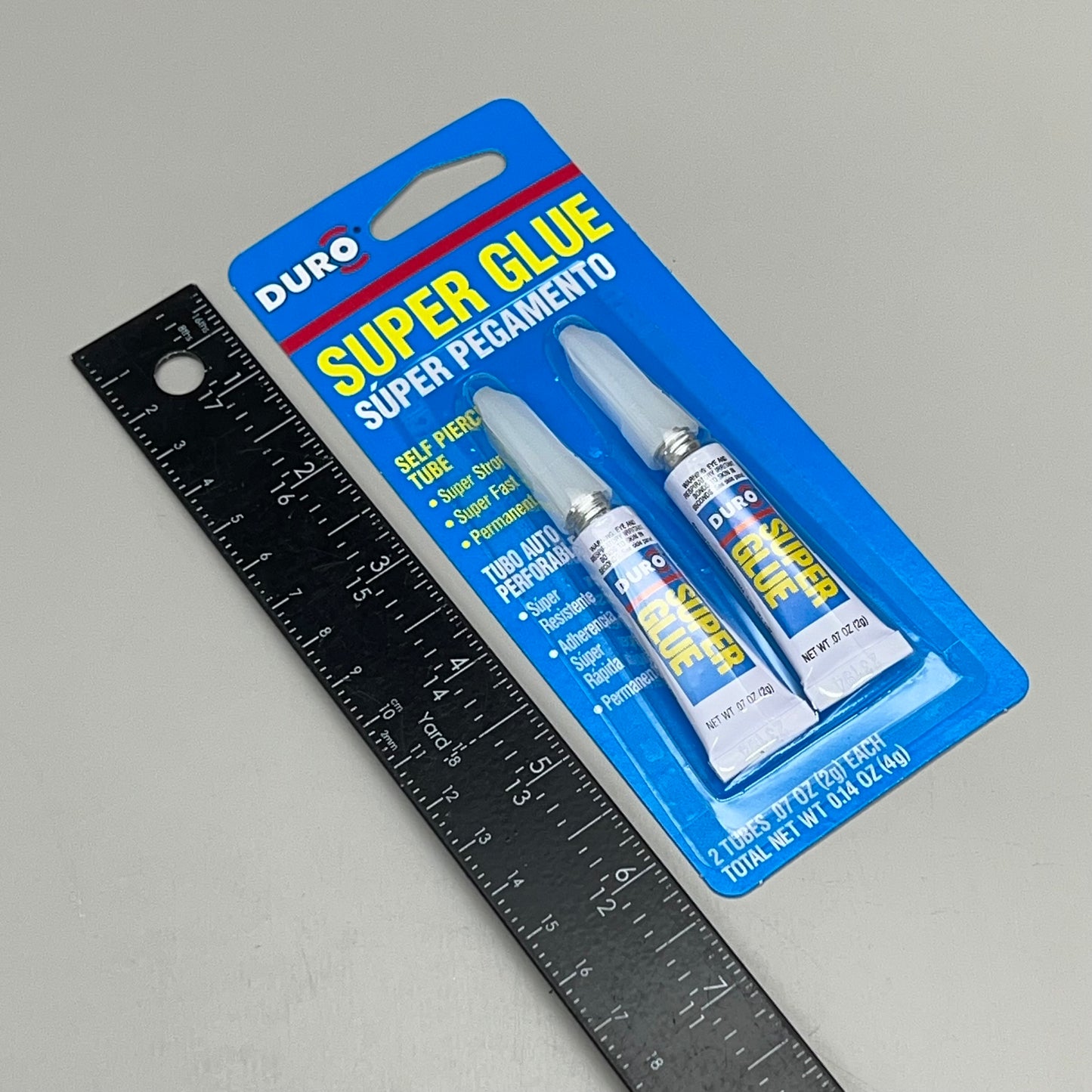 DURO (12 PACK) Super Glue Tube Self Piercing Permanent Clear 2pk .07oz 1347649