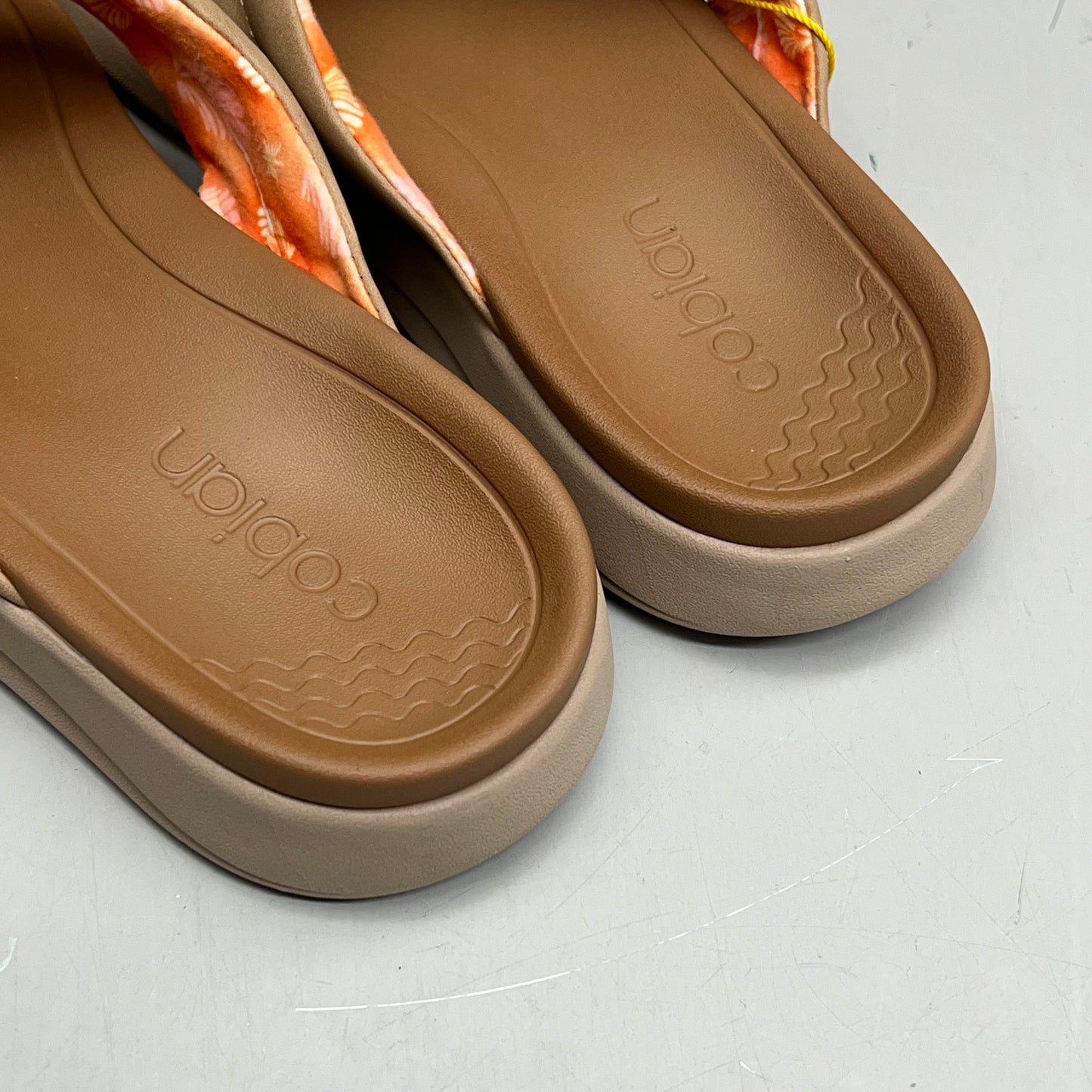 COBIAN Darby Synthetic Suede Strap Sandals Women's Sz 10, EU 41 Tan DAR24-230-10