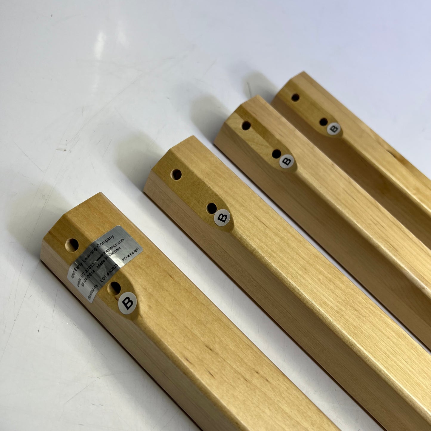 KAPLAN Caroline Birch Table Legs For Adjustable Rectangle Table 18" Tan 87024-18