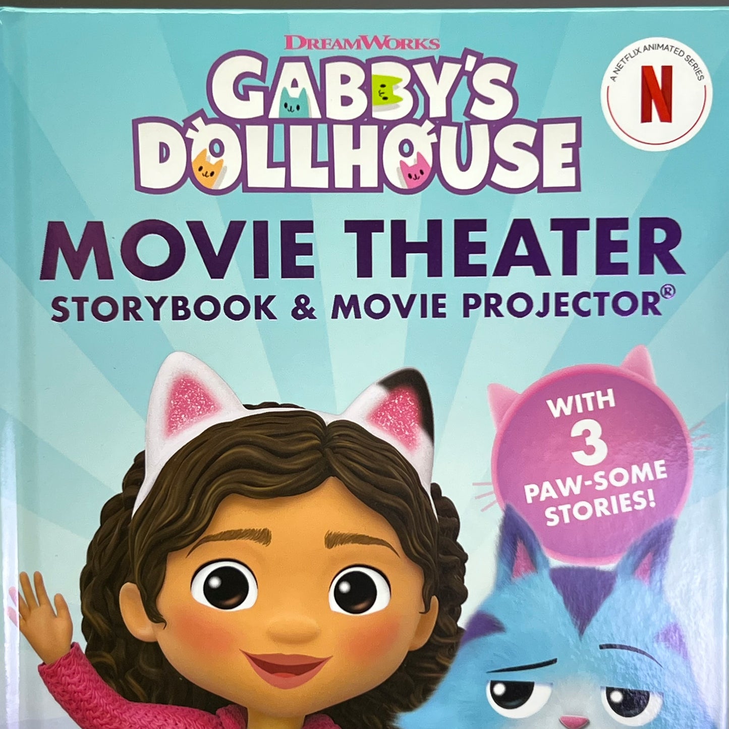 DREAMWORKS Gabby's Dollhouse Movie Theater Storybook & Movie Projector