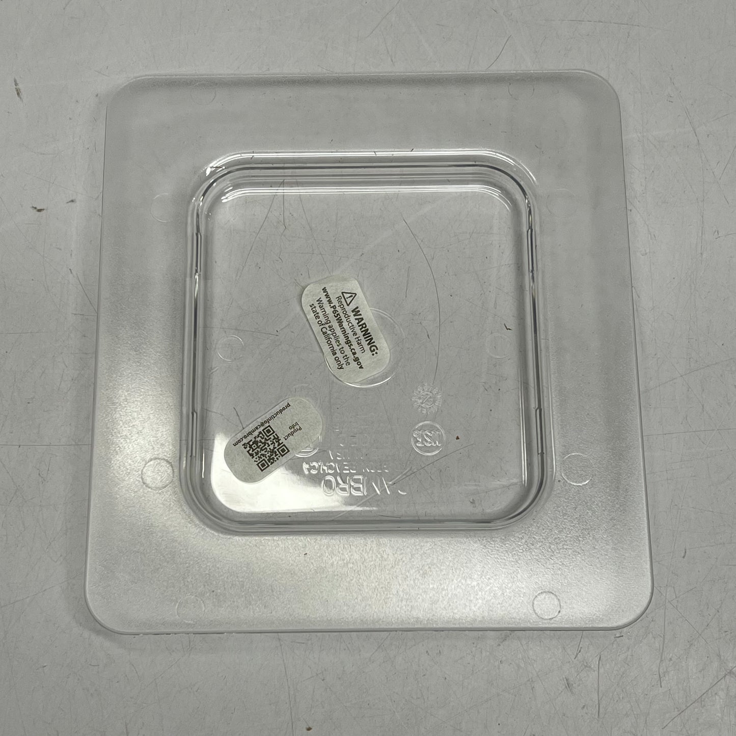 CAMBRO (7 PACK, 2 EACH) Square Cold Fest Flat Pan Lids 1/6 Sz Clear 60CFC135